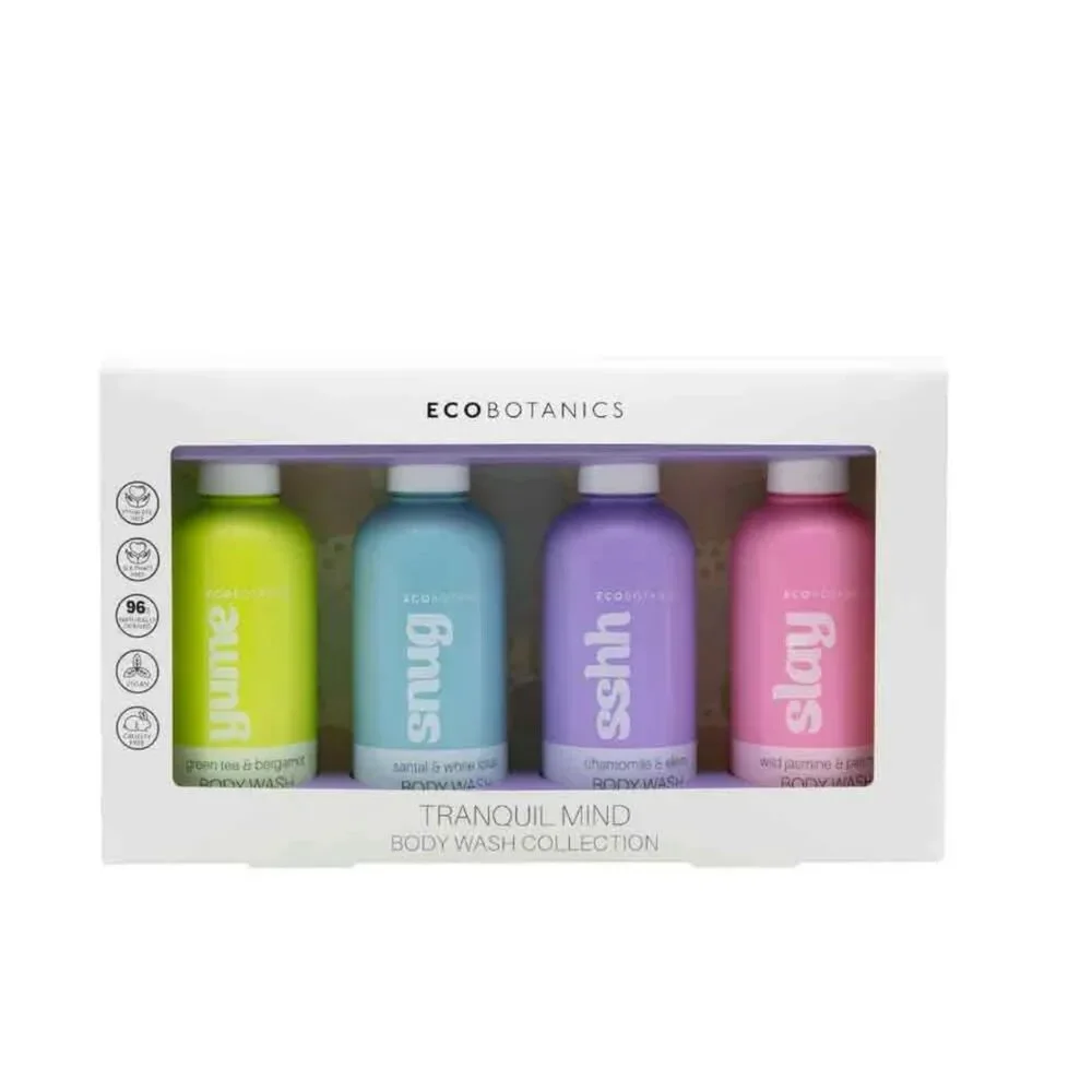 Love Beauty Ecobotanics Tranquil Mind Body Wash Collection 4-Bottle Gift Set NEW - Picture 1 of 3